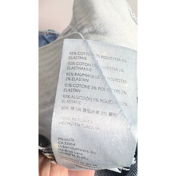 We The Free People Blue Shayla Skinny Bootcut‎ Crop Flare Denim Size 27 Stretch - Picture 9 of 10